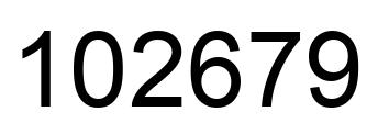 Number 102679 black image