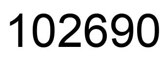 Number 102690 black image