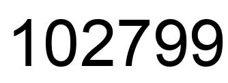 Number 102799 black image