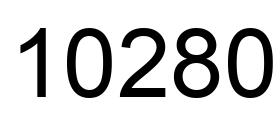 Number 10280 black image