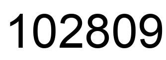 Number 102809 black image