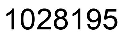 Number 1028195 black image