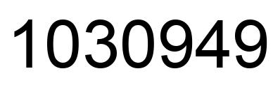 Number 1030949 black image