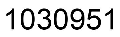 Number 1030951 black image