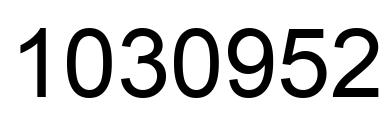 Number 1030952 black image