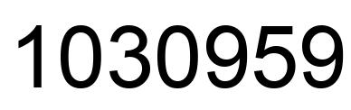 Number 1030959 black image