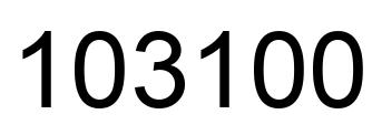 Number 103100 black image