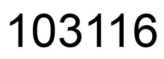 Number 103116 black image