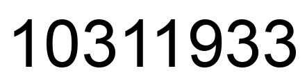 Number 10311933 black image