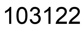 Number 103122 black image