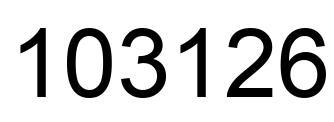 Number 103126 black image