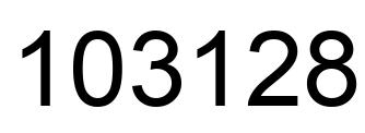 Number 103128 black image