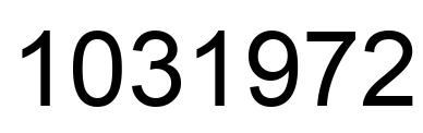 Number 1031972 black image