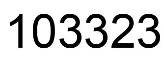 Number 103323 black image