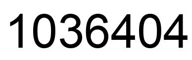 Número 1036404 imagen negro
