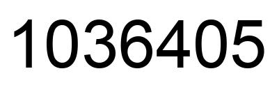 Number 1036405 black image