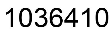 Number 1036410 black image