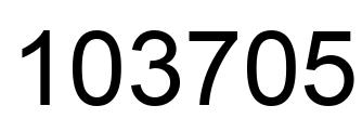 Number 103705 black image