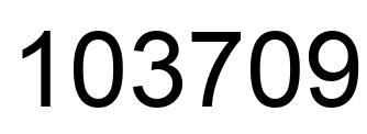 Number 103709 black image