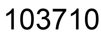 Number 103710 black image