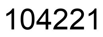 Number 104221 black image