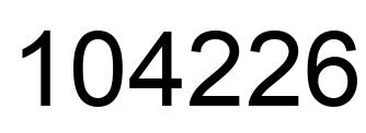 Number 104226 black image