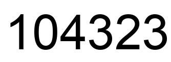 Number 104323 black image