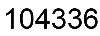 Number 104336 black image