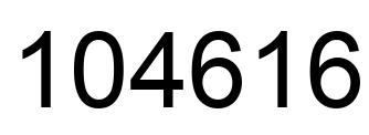 Number 104616 black image