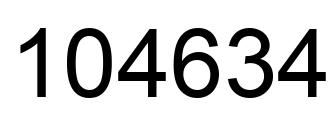 Number 104634 black image