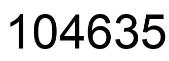 Number 104635 black image