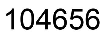 Number 104656 black image