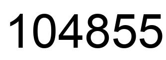Number 104855 black image