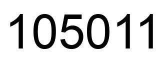 Number 105011 black image