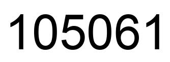 Number 105061 black image