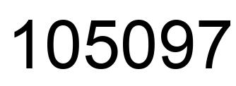 Number 105097 black image