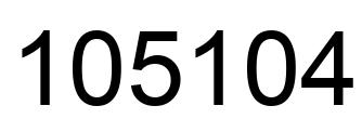 Number 105104 black image