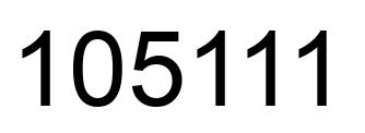 Number 105111 black image