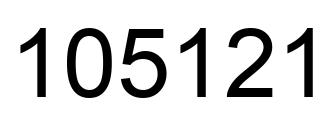 Number 105121 black image