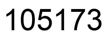 Number 105173 black image