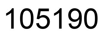 Number 105190 black image