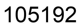 Number 105192 black image