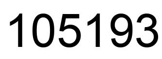Number 105193 black image