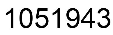 Número 1051943 imagen negro