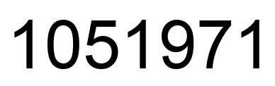 Number 1051971 black image