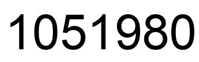 Number 1051980 black image