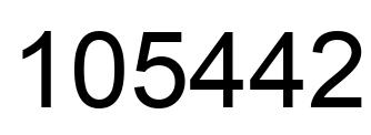 Number 105442 black image