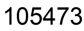 Number 105473 black image