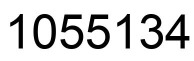 Number 1055134 black image