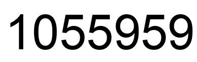 Number 1055959 black image